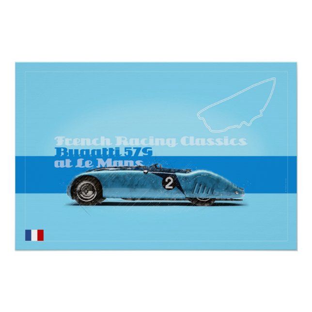 Póster B 57G "Tank" at the Sarthe (Anverso)