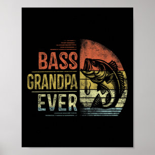 Póster B Abuelo siempre pescando regalos Abuelo Viento de