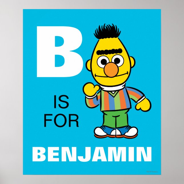 Póster B es para Bert | Añadir su nombre (Frente)