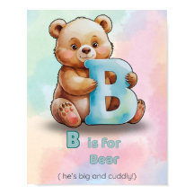 B es para Oso – Grande y Esponjoso Alfabeto para G