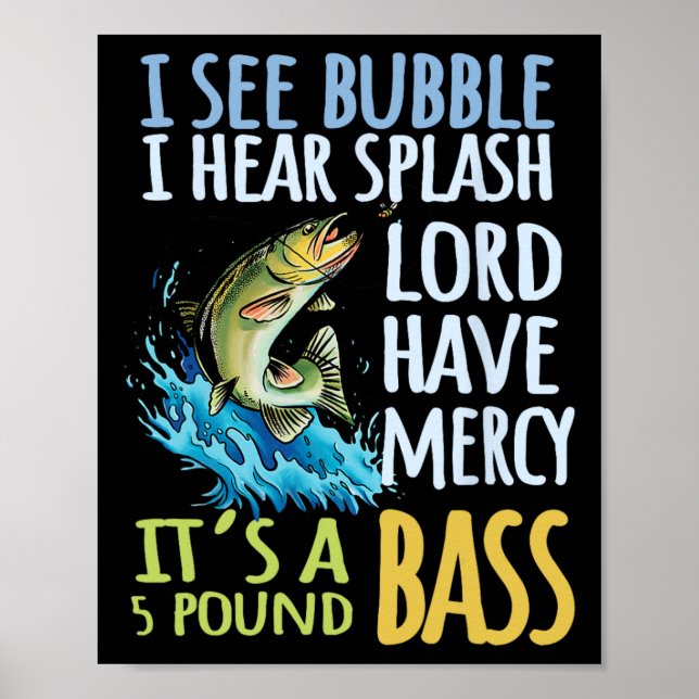 Póster B Pesca Anglage Deporte Negro B Pescado (Frente)