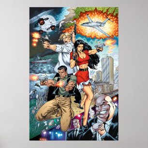 Póster B@stard Stew Action Comic Art de Al Rio