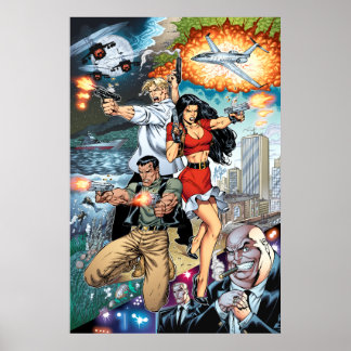 Póster B@stard Stew Action Comic Art de Al Rio