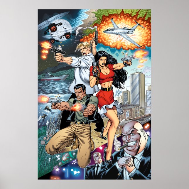 Póster B@stard Stew Action Comic Art de Al Rio (Frente)