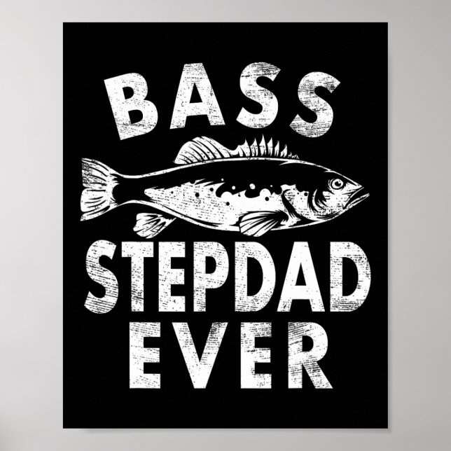 Póster B Stepdad Regalos Pescadores Día del Padre (Frente)