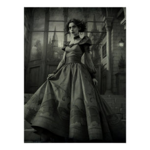 Póster B&W Lady