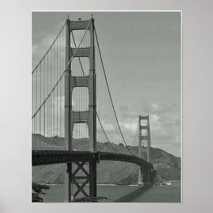 Póster B & W - Puente Golden Gate