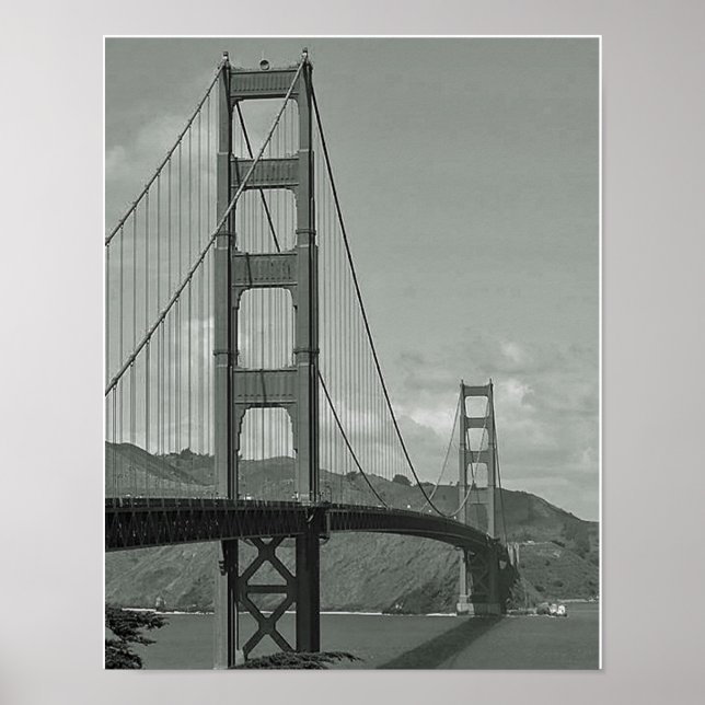 Póster B & W - Puente Golden Gate (Frente)