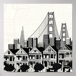 Póster B&W San Francisco California