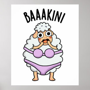 Póster Baa-kini Funny Bikini Pun