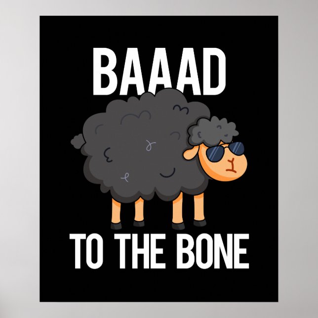 Póster Baaad Al Hueso Gracioso Oveja Negra Pun Dark BG (Frente)