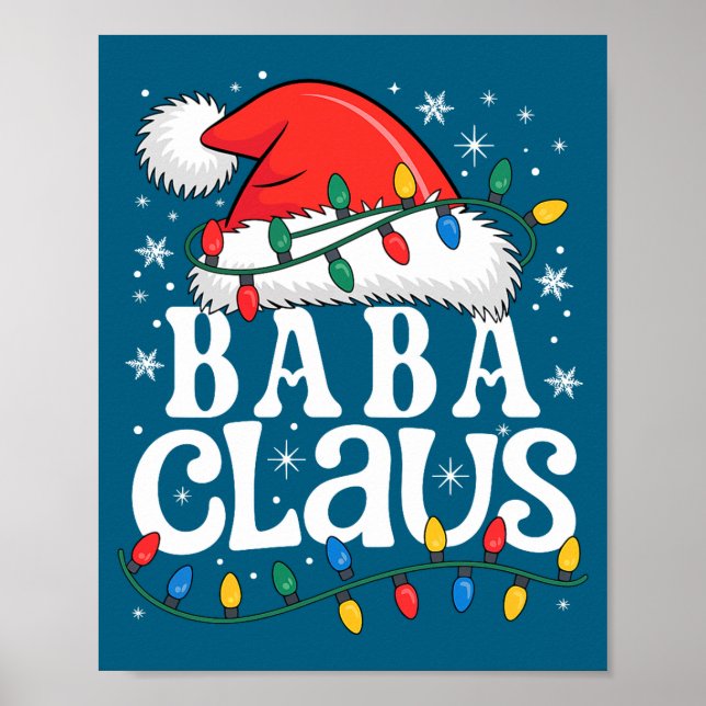 Póster Baba Claus Funny Xmas Christmas Grandma Holiday St (Frente)