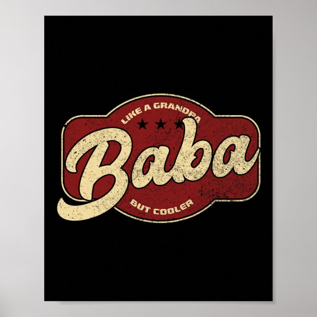 Póster Baba como un abuelo pero más frío - Baba en árabe (Frente)