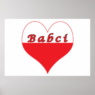 Póster Babci Corazón polaco