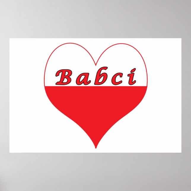 Póster Babci Corazón polaco (Frente)