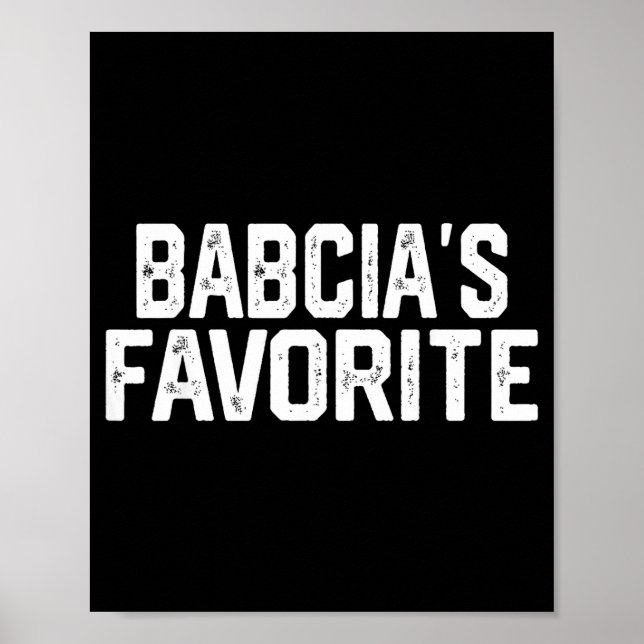 Póster Babcia’s Favorite Funny Grandparent Granhild Vinta (Frente)