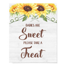 BABIES ARE SWEET PLEASE TAKE A TREAT Shower Sign