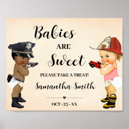 Póster Babies are Sweet Take Treat Little Recruit Shower