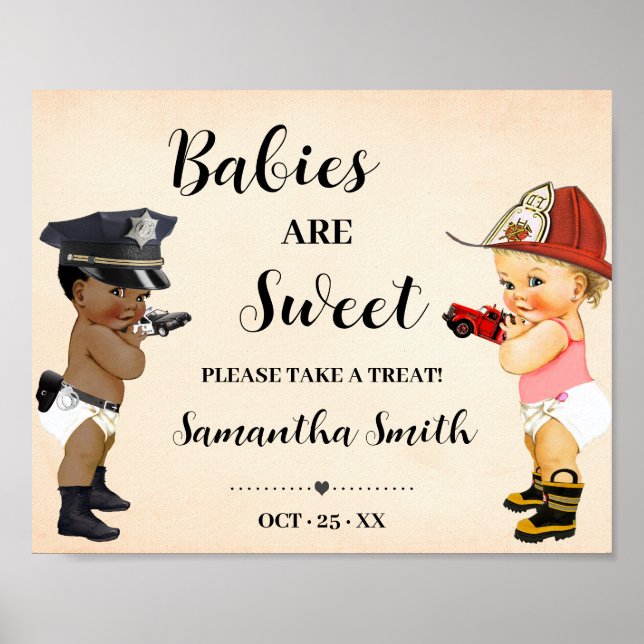 Póster Babies are Sweet Take Treat Little Recruit Shower (Frente)