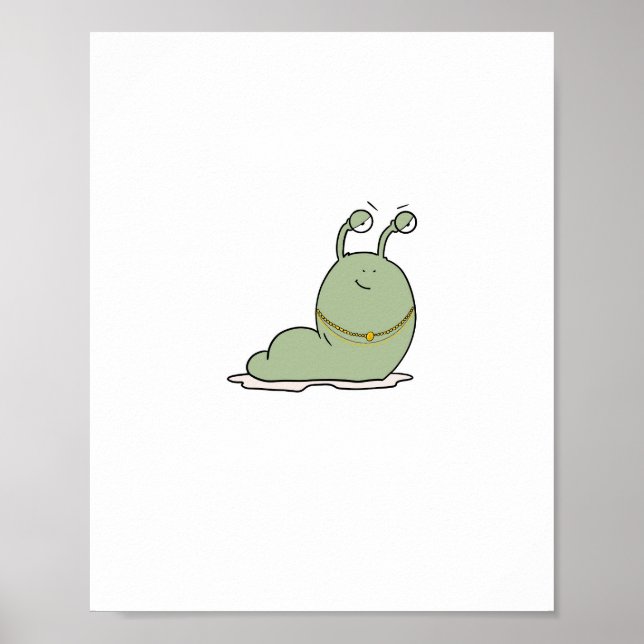 Póster Babosa, tema, tema de insecto (Frente)
