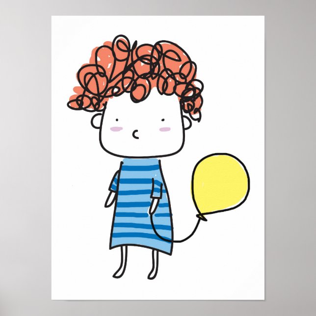 Póster Baby and balloon Poster (Frente)