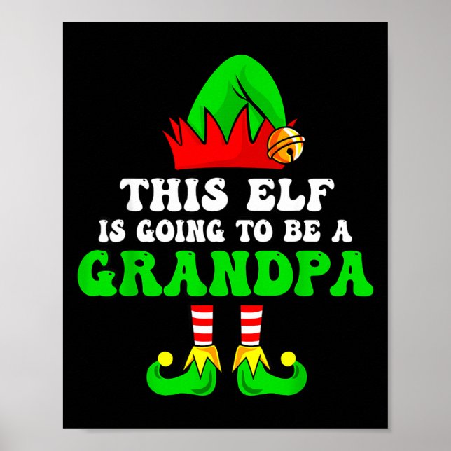 Póster Baby Announcement Xmas Tee This Elf Is Going To Be (Frente)