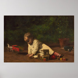Póster Baby at Play - Thomas Eakins Fine Art Poster