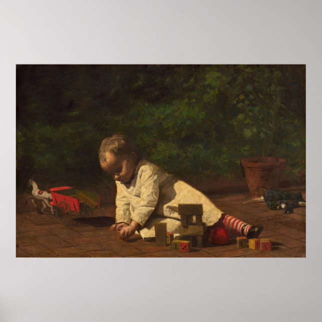 Póster Baby at Play - Thomas Eakins Fine Art Poster (Frente)