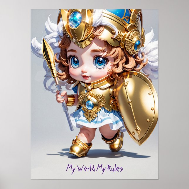 Póster Baby Athena "My World My Rules" v2 (Frente)