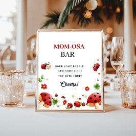 Póster Baby beach lady bug Chica baby ducha Favor signo