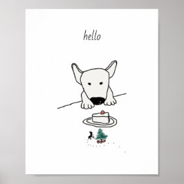 Póster baby bull terrier es un primer amigo