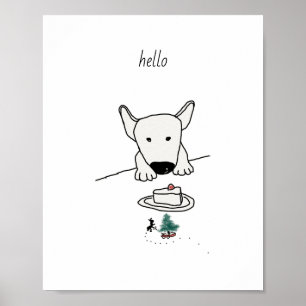 Póster baby bull terrier es un primer amigo
