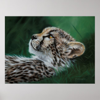 PÓSTER BABY CHEETAH FINE ART PRINT
