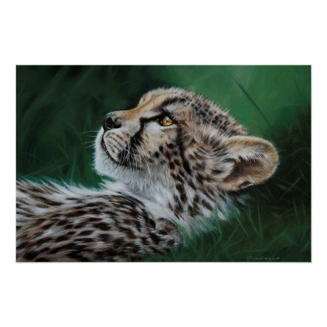 Póster Baby Cheetah Fine Art Print 71x47cm (Anverso)