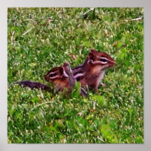 Póster Baby Chipmunks First Day #4 Animal Poster