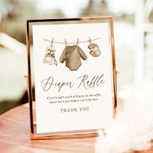 Baby Clothes Boy Baby Shower Diaper Raffle Rótulo