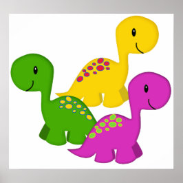 Póster Baby Dino Triplets