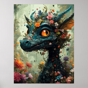 Póster Baby Dragon Fantasy
