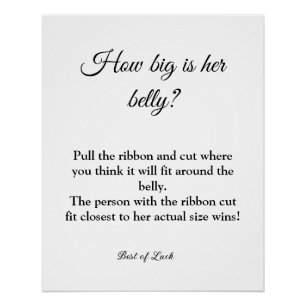 Póster baby ducha cuan grande es su signo del juego del v