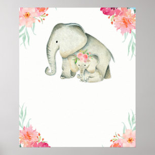 Póster Baby Elephant Baby Shower