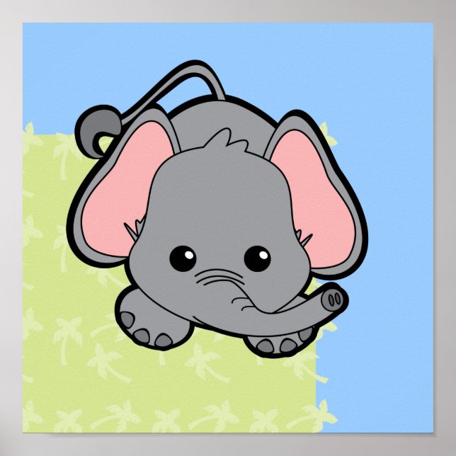 Póster Baby Elephant Cutie (Frente)