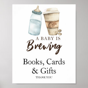 Póster Baby está preparando café Libros Tarjetas y Regalo