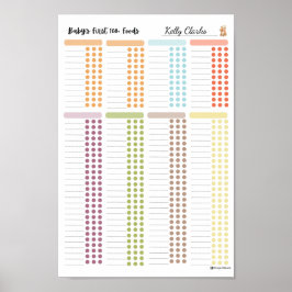 Póster Baby First 100 food: tu propio Food Log de Margo