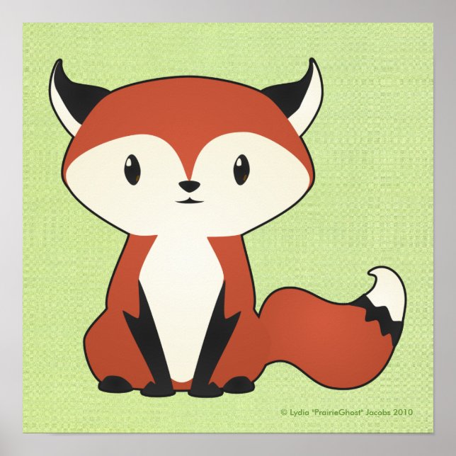Póster Baby Fox Print (Frente)