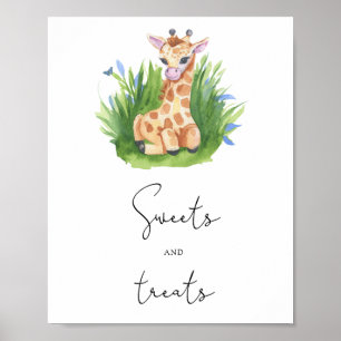 Póster Baby Giraffe - dulces y golosinas