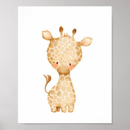 Póster Baby Giraffe Nursery Wall Art Poster