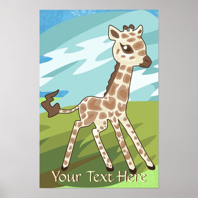 Póster Baby Giraffe Poster (Frente)