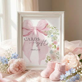 Póster Baby in Bloom Baby Shower Card Gifts Sign