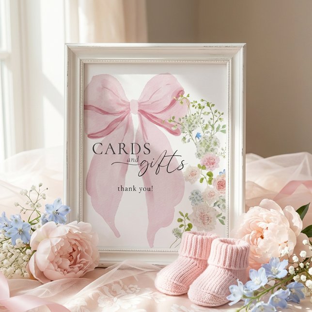 Póster Baby in Bloom Baby Shower Card Gifts Sign (Subido por el creador)