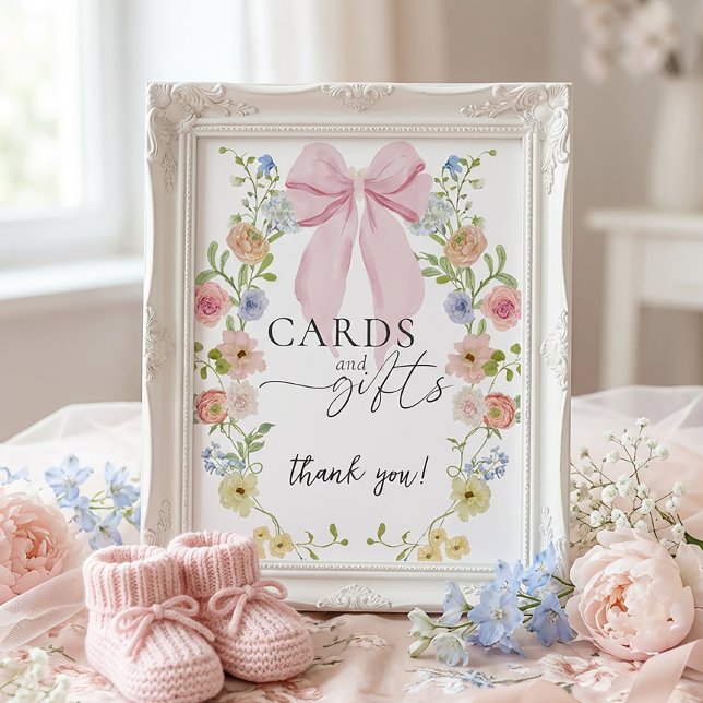Póster Baby in Bloom Baby Shower Card Gifts Sign (Subido por el creador)